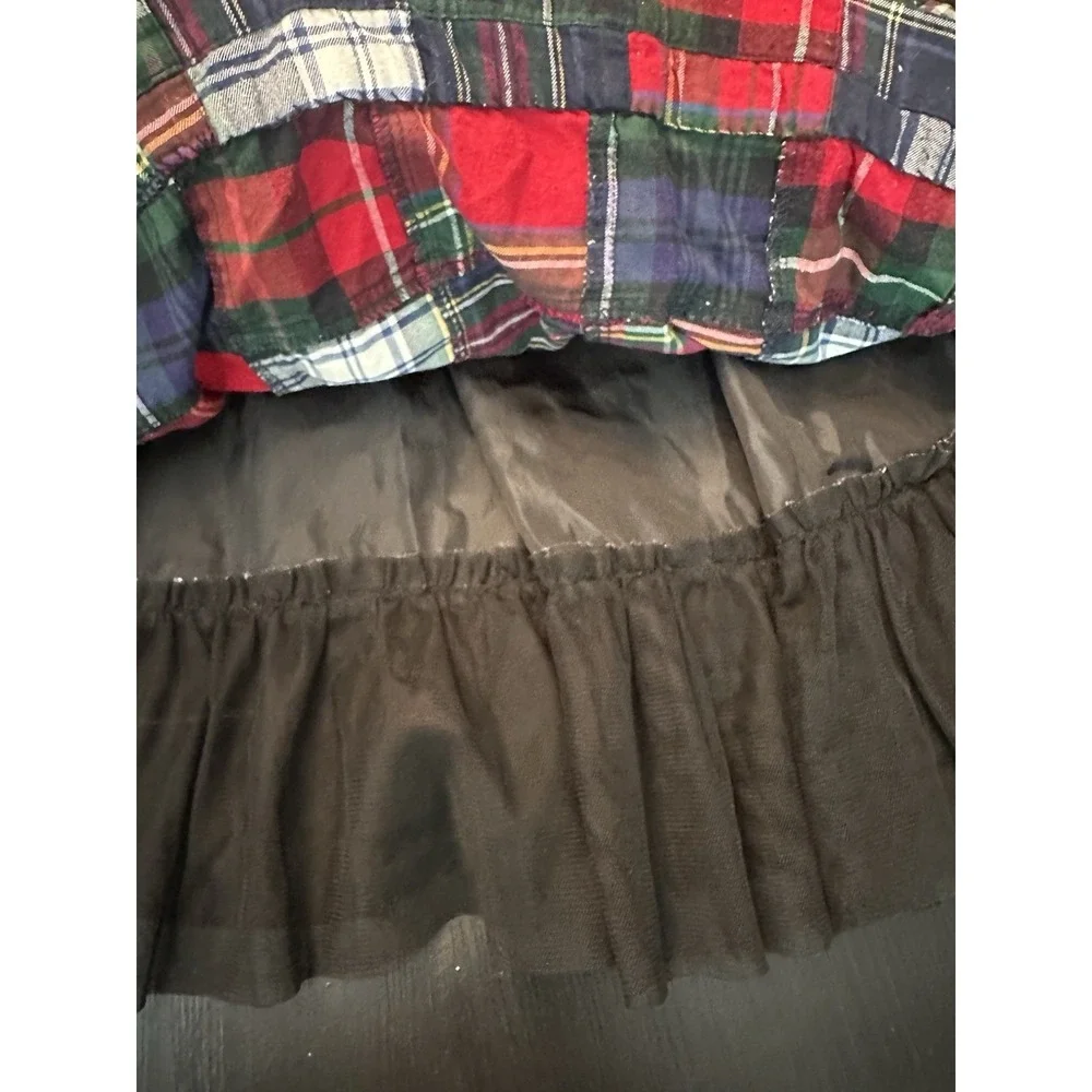 Vintage Gap Toddler Girl‎ Plaid Patch Cotton Holiday Dress *Size 2